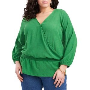 Vince Camuto Wrap Front Long Sleeve Blouse